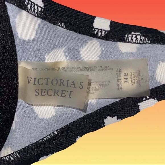 🏝️🚢 Victoria's Secret Contour Polka Dot Bikini Top Size 34B - Picture 5 of 5